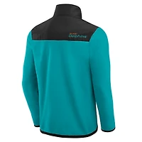 Men's Darius Rucker Collection by Fanatics Aqua Miami Dolphins Color Block Polar Fleece Full-Zip Jacket