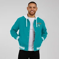 Veste à capuche boutons-pression pour homme de la collection Darius Rucker Fanatics Aqua Miami Dolphins