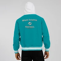 Veste à capuche boutons-pression pour homme de la collection Darius Rucker Fanatics Aqua Miami Dolphins