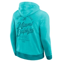 Men's Darius Rucker Collection by Fanatics Aqua Miami Dolphins Tonal Knit Pullover Hoodie