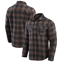 Chemise boutonnée à manches longues classique en flanelle pour homme Darius Rucker Collection by Fanatics Tan Miami Dolphins