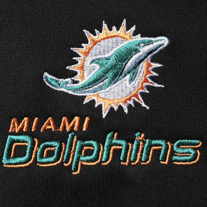 Sweat à capuche zippé intégral doublé thermique Dunbrooke noir Miami Dolphins pour homme
