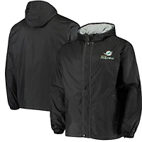 Veste zippée intégrale Dunbrooke noire pour homme, logo Miami Dolphins Legacy Stadium