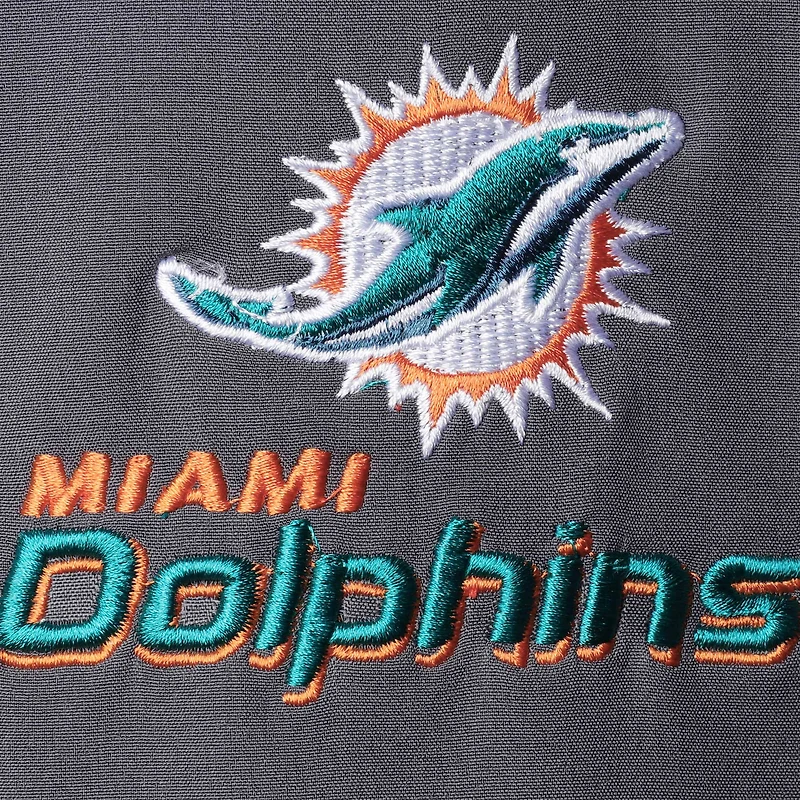 Men's Dunbrooke Charcoal Miami Dolphins Big & Tall Archer Softshell Full-Zip Vest