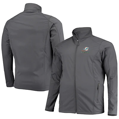 Blouson à glissière intégrale Dunbrooke Charcoal Miami Dolphins Tailles Big & Tall Sonoma pour hommes