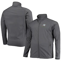 Blouson à glissière intégrale Dunbrooke Charcoal Miami Dolphins Tailles Big & Tall Sonoma pour hommes