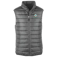 Men's Dunbrooke Graphite Miami Dolphins Alberta Full-Zip Puffer Vest