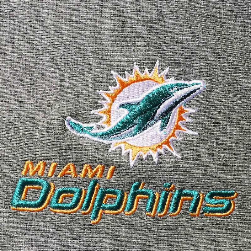 Veste Dunbrooke Graphite Miami Dolphins Circle Zephyr Softshell Full-Zip pour homme