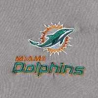 Men's Dunbrooke Heather Gray Miami Dolphins Freestyle Coated Tech Fleece Full-Zip Jacket