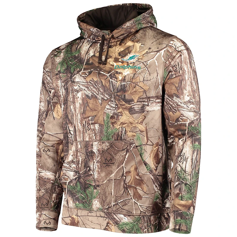 Men's Dunbrooke Realtree Camo Miami Dolphins Circle Champion Tech Fleece Pullover Hoodie