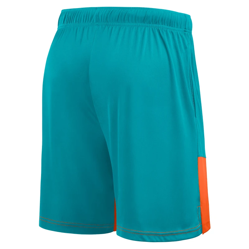 Short de sport Fanatics Aqua/Orange Miami Dolphins pour homme, grande taille, meilleur des meilleurs