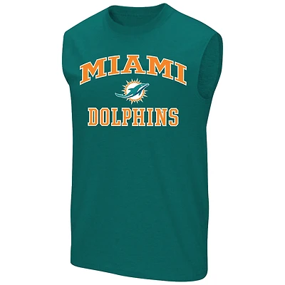 Men's Fanatics  Aqua Miami Dolphins Big & Tall Hart Soul Muscle Tank Top
