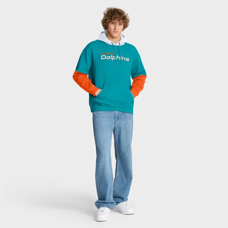 Sweat à capuche Fanatics Aqua Miami Dolphins pour homme avec casque