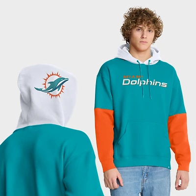 Sweat à capuche Fanatics Aqua Miami Dolphins pour homme avec casque