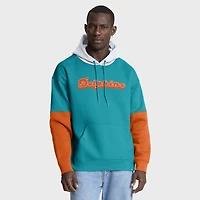 Men's Fanatics Aqua Miami Dolphins Helmet Retro Pullover Hoodie