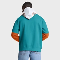 Men's Fanatics Aqua Miami Dolphins Helmet Retro Pullover Hoodie