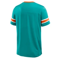 Men's Fanatics Aqua Miami Dolphins Hometown Premium Hashmark V-Neck T-Shirt