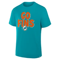 T-shirt Fanatics Aqua Miami Dolphins pour homme, véritable favori de la ville natale