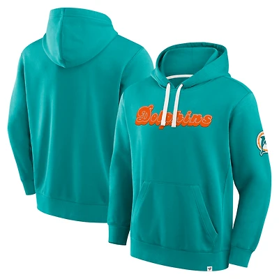 Men's Fanatics Aqua Miami Dolphins New Horizons Heritage Pullover Hoodie