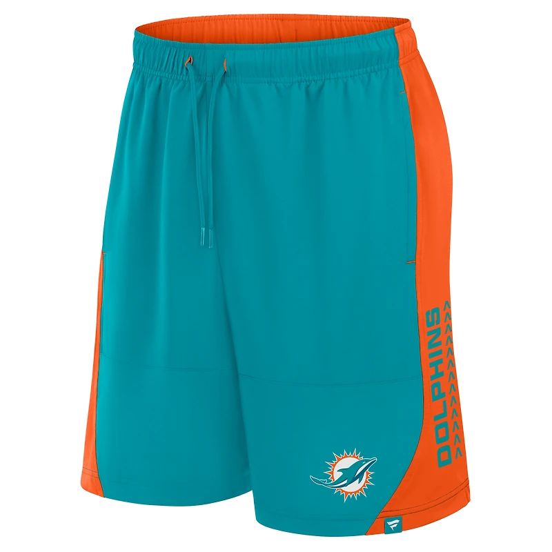 Short Fanatics Aqua Miami Dolphins No Defense pour homme