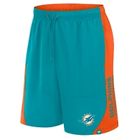 Short Fanatics Aqua Miami Dolphins No Defense pour homme