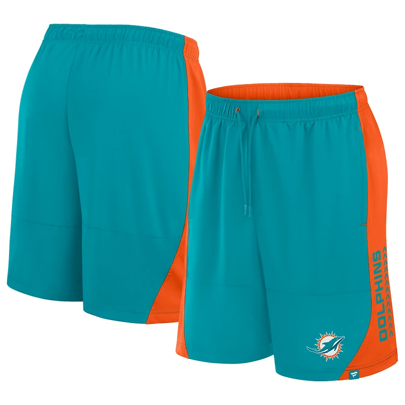 Short Fanatics Aqua Miami Dolphins No Defense pour homme