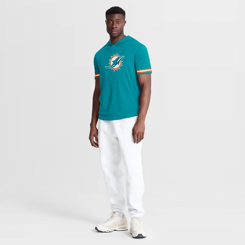 Men's Fanatics Aqua Miami Dolphins Optimal Play Short Sleeve Hooded T-Shirt
