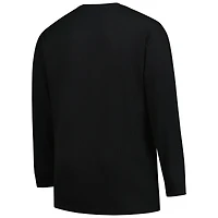 Men's Fanatics Black Miami Dolphins Big & Tall Throwback Thermal Long Sleeve T-Shirt