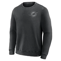 Men's Fanatics Black Miami Dolphins Deep Route Pullover Sweatshirt