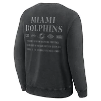 Men's Fanatics Black Miami Dolphins Deep Route Pullover Sweatshirt