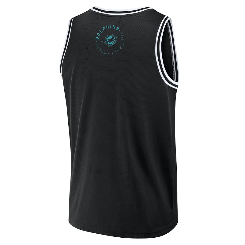 Débardeur en jersey noir Fanatics Miami Dolphins Elements Future Ground pour homme