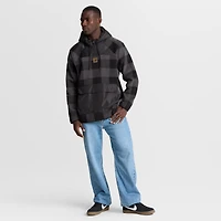 Men's Fanatics Black Miami Dolphins Elements Plaid Polar Fleece Quarter-Zip Hoodie