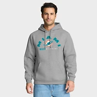Men's Fanatics Charcoal Miami Dolphins Delay of Game Legacy Pullover Hoodie