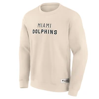 Sweat-shirt à capuche Fanatics pour homme avec inscription Miami Dolphins Elements Future Ground Cream