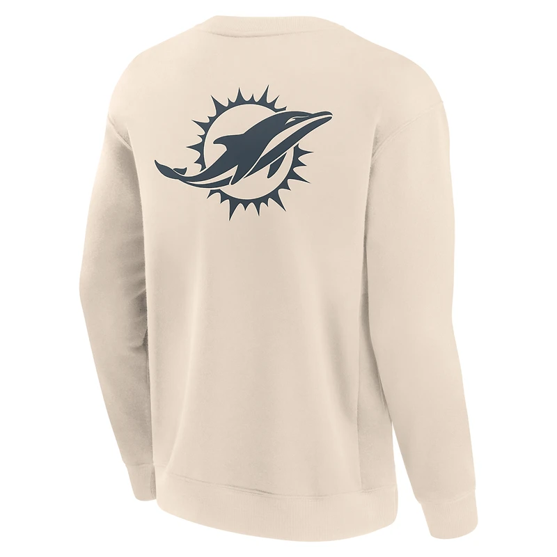 Sweat-shirt à capuche Fanatics pour homme avec inscription Miami Dolphins Elements Future Ground Cream