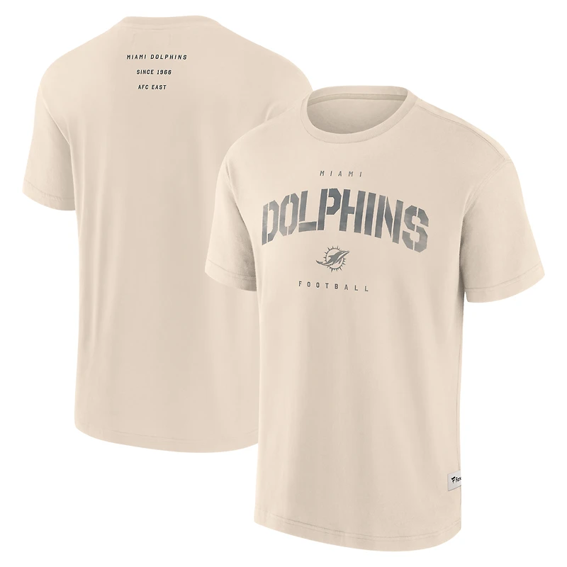 T-shirt Fanatics pour homme Miami Dolphins Elements Weathered Tonal Future Ground crème