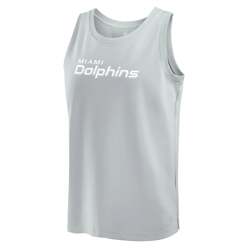 Débardeur gris Fanatics Miami Dolphins Elements pour hommes