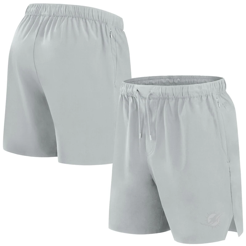 Short Fanatics gris pour homme, style micro ton sur ton, le bureau des Miami Dolphins