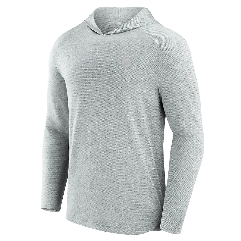 T-shirt à capuche léger Fanatics gris Miami Dolphins Front Office Tech pour hommes