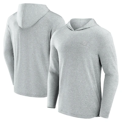 Men's Fanatics Gray Miami Dolphins Front Office Tech Lightweight Hoodie T-Shirt