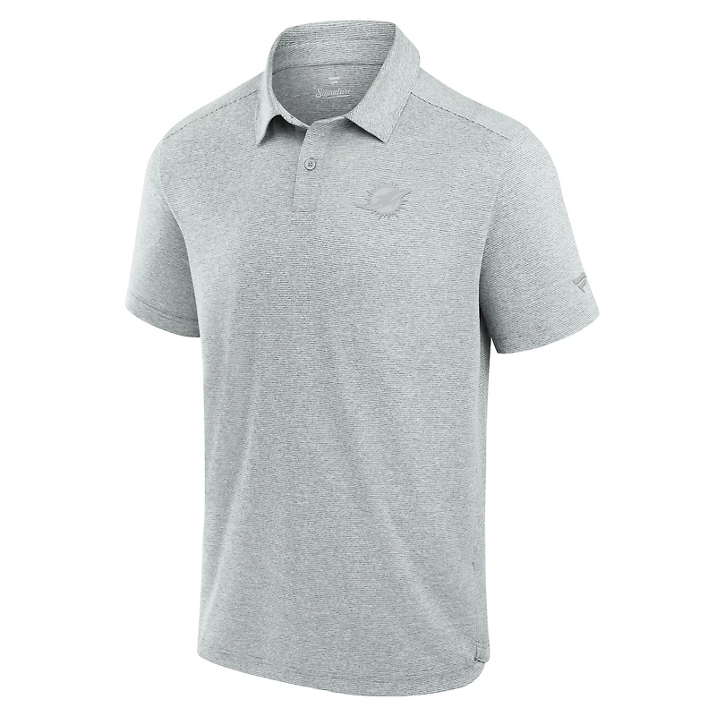 Polo technique gris Fanatics pour homme des Miami Dolphins