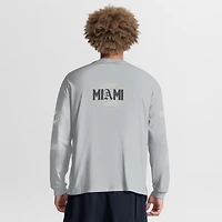 T-shirt à manches longues oversize Fanatics gris Miami Dolphins pour homme