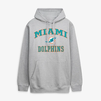 Men's Fanatics  Heather Gray Miami Dolphins Big & Tall Heart Soul Hoodie