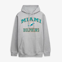 Men's Fanatics  Heather Gray Miami Dolphins Big & Tall Heart Soul Hoodie