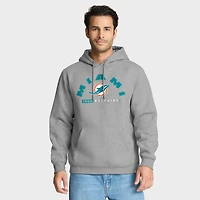 Men's Fanatics Heather Gray Miami Dolphins Delay of Game Legacy Pullover Hoodie