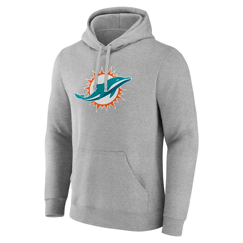Sweat à capuche en polaire pour homme Fanatics Heather Grey Miami Dolphins Deliver
