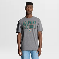 T-shirt tri-blend hommage aux Dolphins de Miami, gris chiné, Fanatics pour homme
