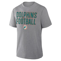 T-shirt tri-blend hommage aux Dolphins de Miami, gris chiné, Fanatics pour homme