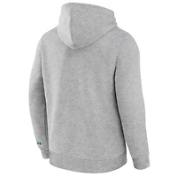 Sweat à capuche en polaire Legacy pour homme Fanatics Heather Grey Miami Dolphins