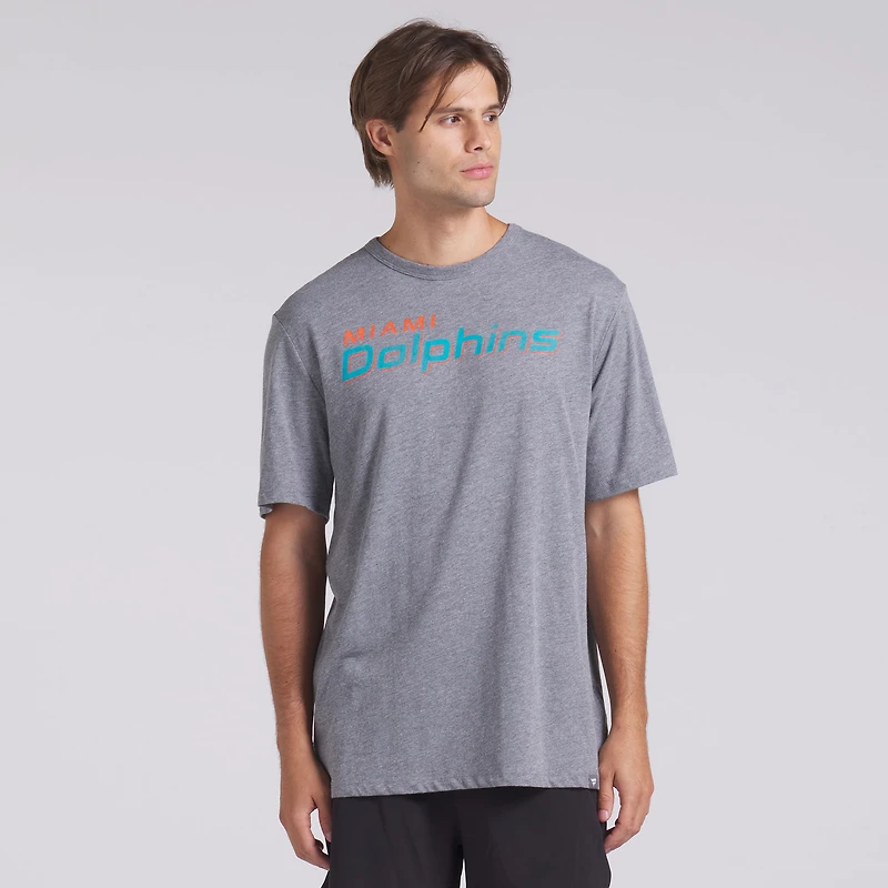 T-shirt tri-blend gris chiné Fanatics pour homme, Miami Dolphins, Pass Rush